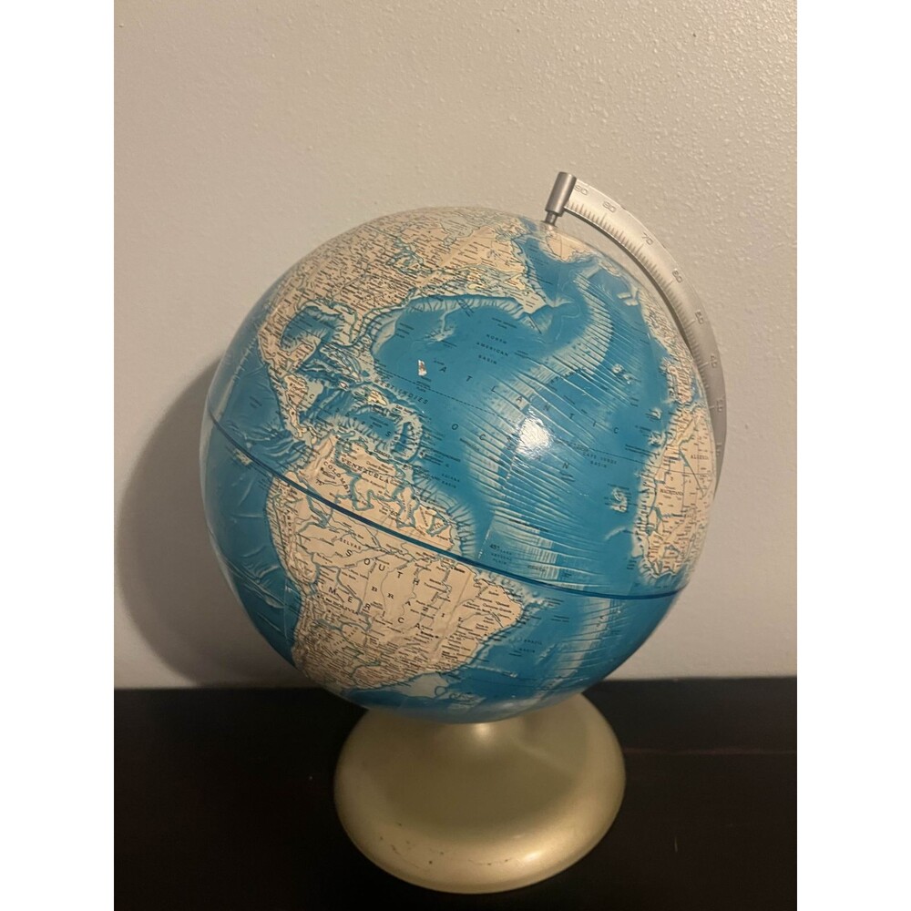 Rand McNally Globe 12 in. International A-110000-269 1978 Metal Raised Vintage